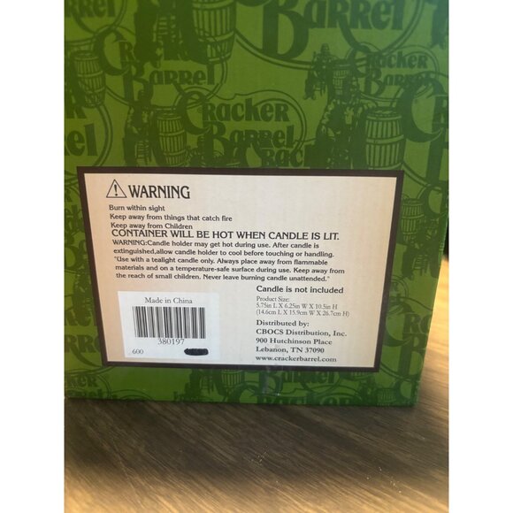 Cracker Barrel Gold Glitter Angel Tealight Candle Holder With Glass Cup - Picture 11 of 11